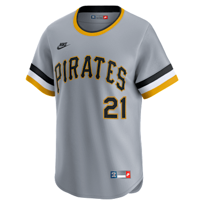 売れ筋商品|||ナイキ Tシャツ トップス レディース Men's Roberto Clemente Pittsburgh Pirates Coop Player Replica Jersey Gray Nike Men's Roberto Clemente Pittsburgh Pirates Coop Player